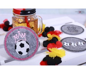 ITH Untersetzer - Fußball Ladies Silhouette